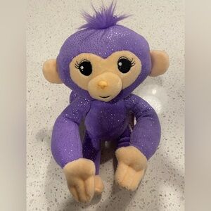 Fingerlings Purple Sparkling Monkey 8.5" plush w/sound